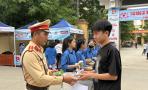 Tổ CSGT địa bàn huyện Nghĩa Đàn đảm bảo an toàn giao thông trong kỳ thi tuyển sinh vào lớp 10 THPT năm 2025